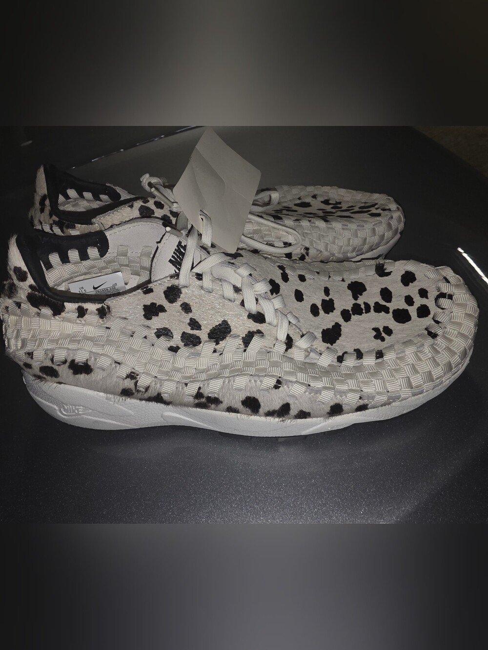 Brand New Nike Men’s Woven Sneakers - White with Black Spots Size 11.5 No Box